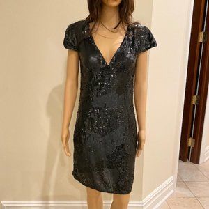 Black Sequined Dress